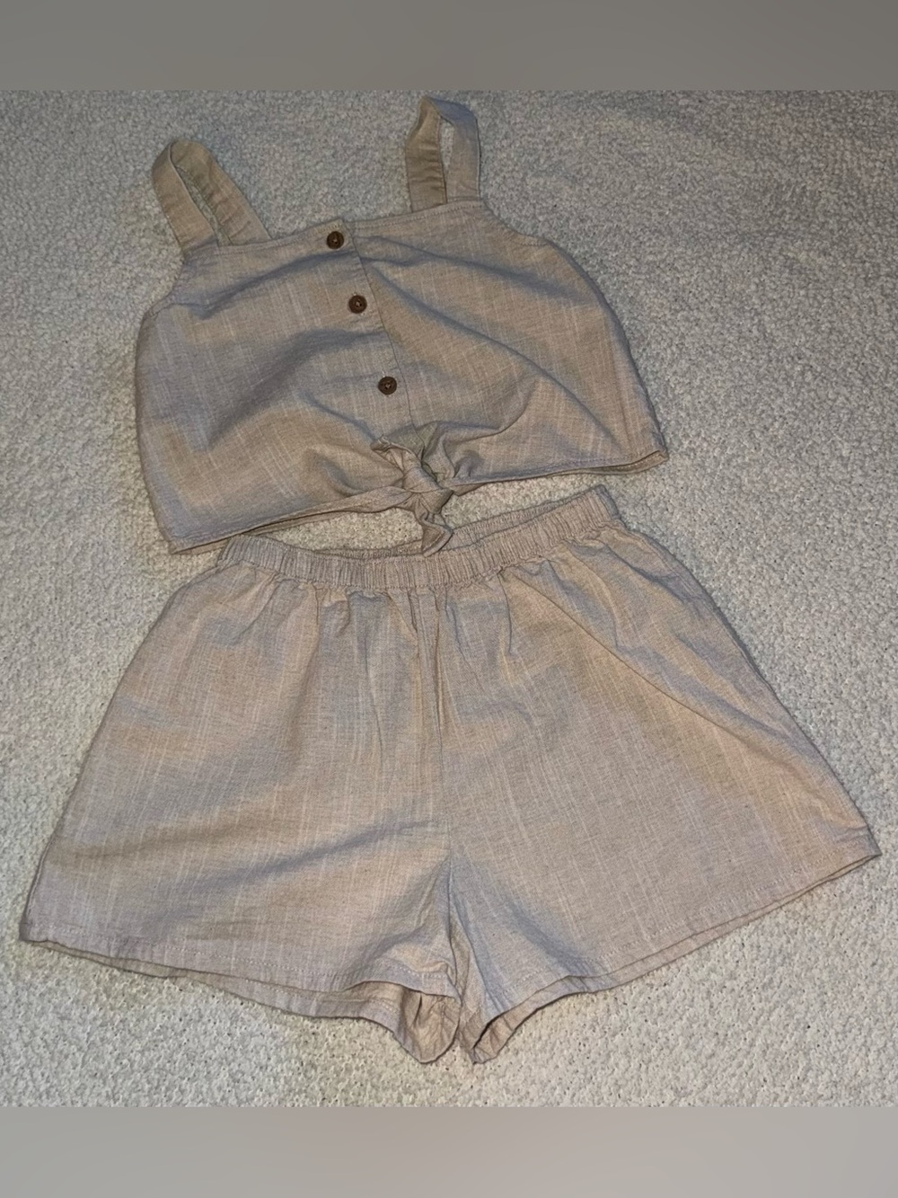 H&M Girls Beige 2 Piece Summer Set Size 6